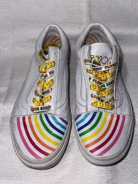 Vans x Flour Shop Old Skool Leather Rainbow Sneakers